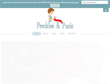 Tablet Screenshot of frecklesandpurls.com